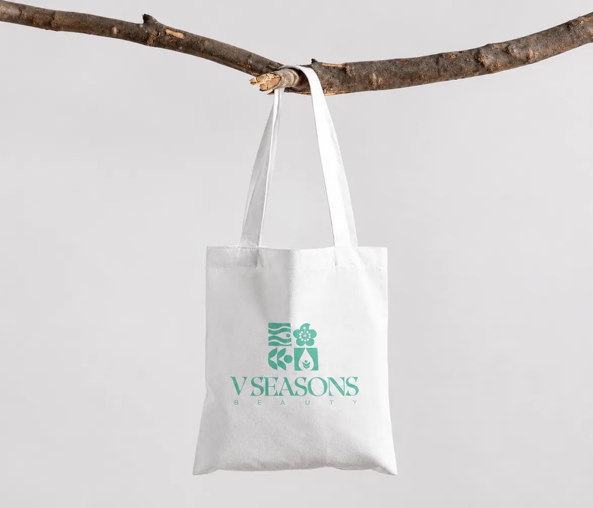 Identité visuelle V Seasons Beauty créée par Aura Production